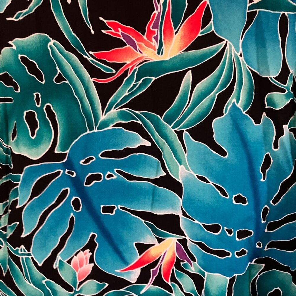 Hilo Hattie Mens Vintage Y2K (2) SET Hawaiian Floral Shirts Sz Large Blue SP EXC - Picture 11 of 12